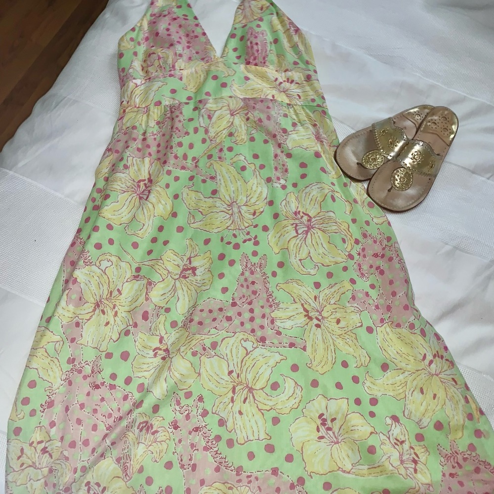White label halter dress